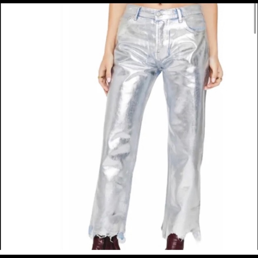 Free People Maggie Foil Jeans NWOT